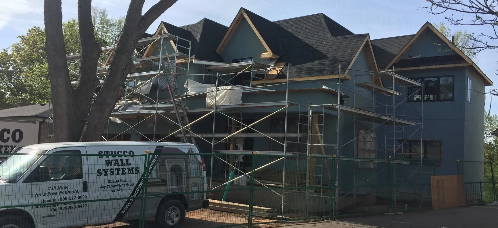 Commercial stucco facade completed in the Greater Toronto Area